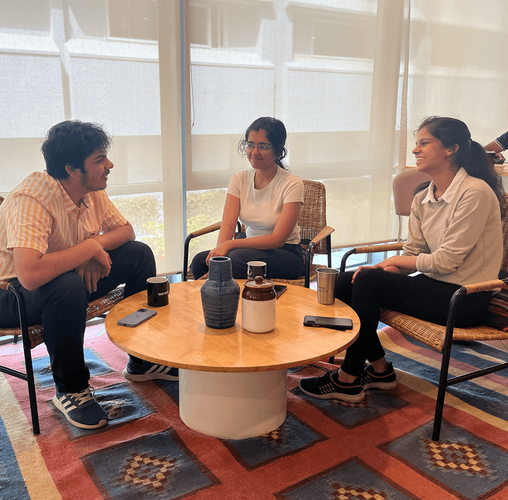 FarMart summer interns in discussion