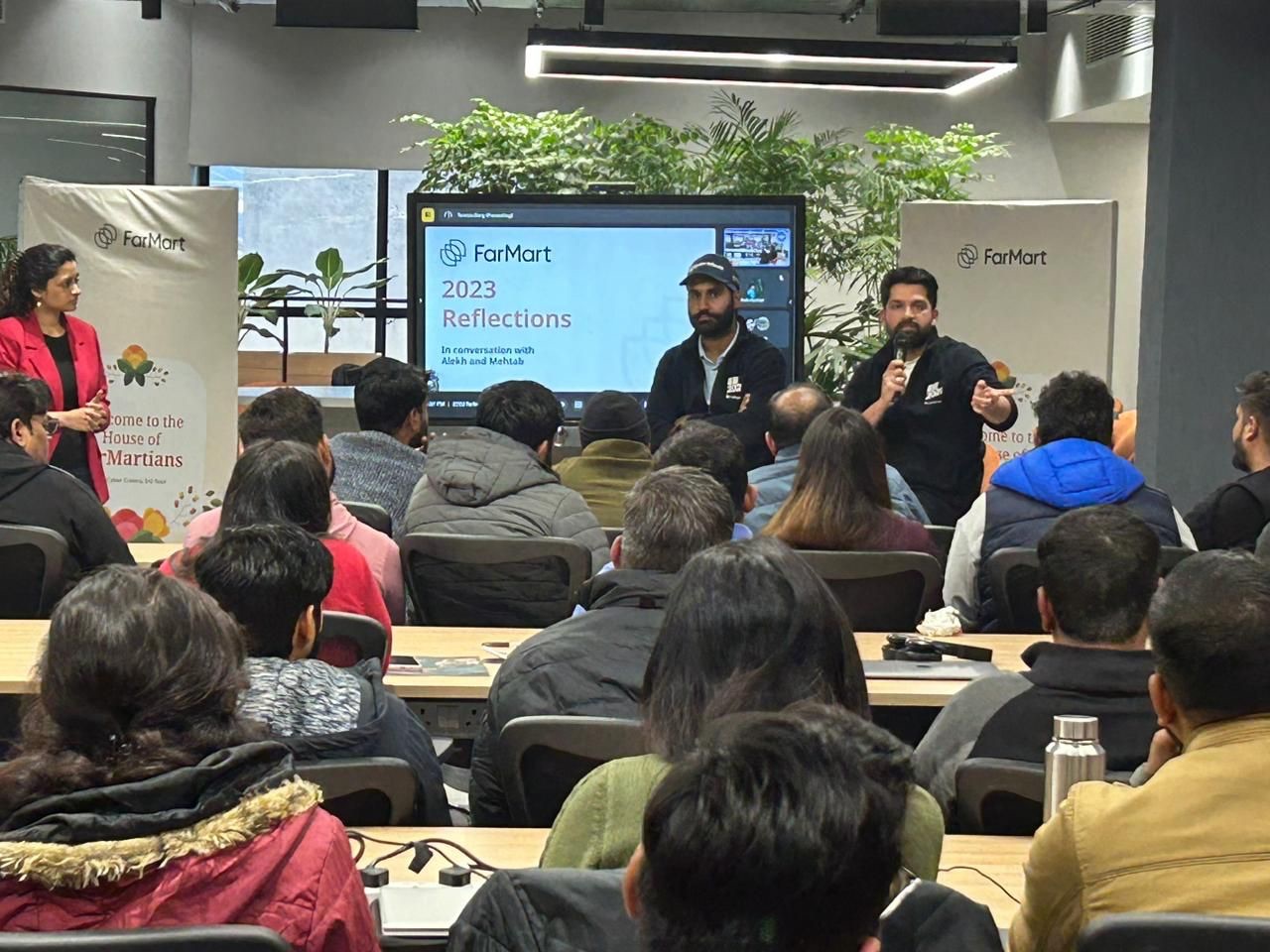 FarMart team gathered for a townhall session